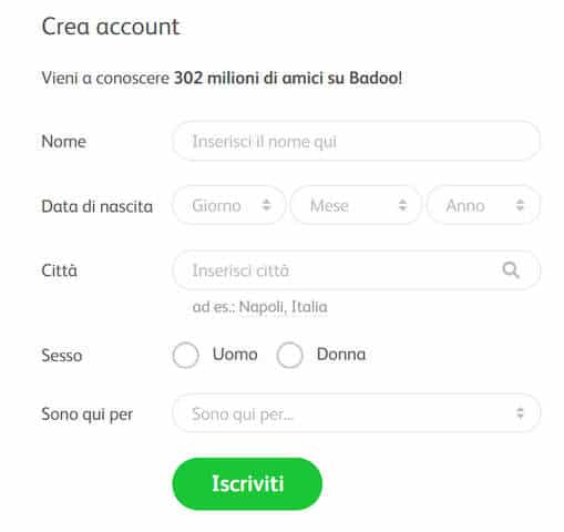 crea account badoo