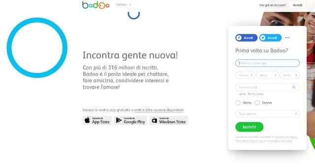 iscrizione a badoo
