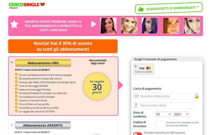 Dating sito Web senza spese